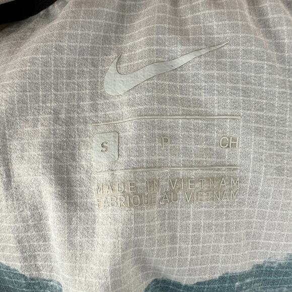 NIKE Repel Crew Long Sleeve Printed Packable Popover Running Jacket Size S - Picture 7 of 9